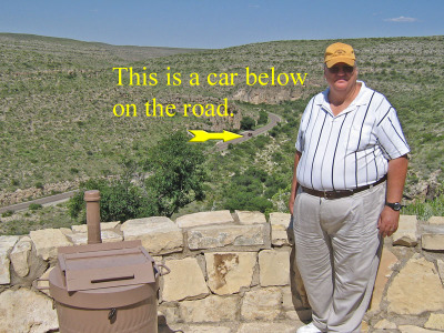 New Mexico:  Paul on the way up to Carlsbad Caverns